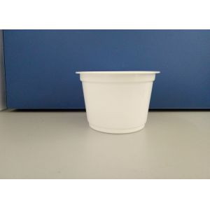 acidophilus milk plastic cup in white color for milk, drink, jelly, solid food