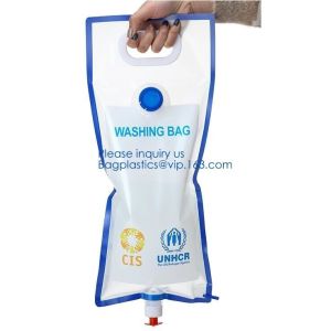 5L BPA Free Collapsible Water Bottle Foldable plastic Water Bag for Promotional