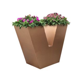 Oem different shapes stainless steel flower pots design