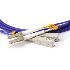 Customizable FTTH Duplex MM OM2 SC LC Fiber Optic Patch Cord 50/125 2.0mm 3m