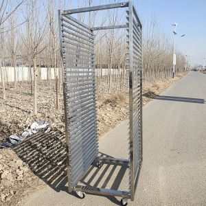 China 300kg Loading Weight 30 Tiers Stainless Steel Cake Cooling Rack Fruit Drying Tray Trolley on sale