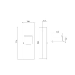 Manufactory Stainless Steel Waste Receptacle Bin And Wall Mounted Garbage Trash