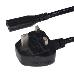 UK Plug Universal Laptop 3 Pin Power Cable Cord Figure 8 C7 Standard