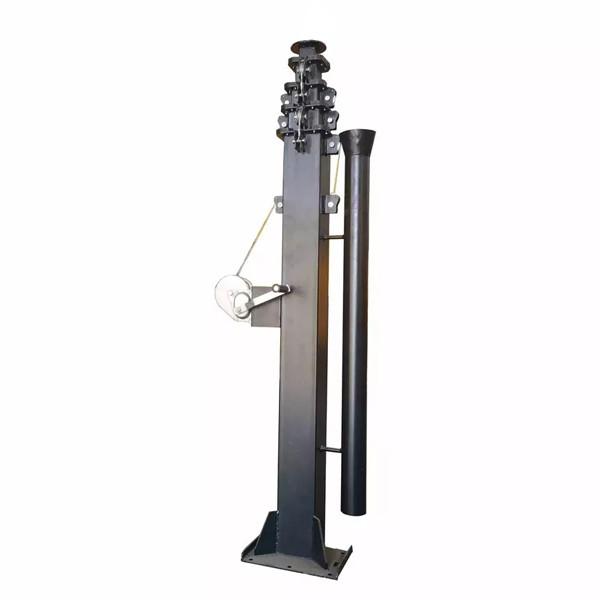 Quality 6m To 9m Manual Telescopic Mast Mounting On Solar Trailers Lifting Camera And Lights wholesale
