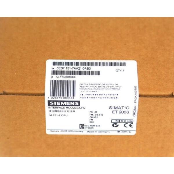 Quality SIEMENS 6ES7151-7AA21-0AB0 SIMATIC DP, IM151-7 CPU FOR ET200S, 128 KB WORK MEMORY WITH INTEGRATED PROFIBUS DP INTERFACE (9-POLE D-SUB SOCKET) AS DP SLAVE, WITHOUT BATTERY SIMATIC MMC REQUIRED wholesale