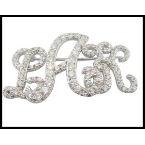 925 Silver CZ Brooch With Intricate Engravings For Formal Occasions Someone