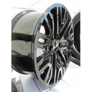 Gloss Black GMC Replica Wheels Yukon Sierra Factory Style With Tires 5906 22"