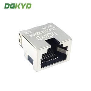 Sinking Plate Type 8P8C Modular Female RJ45 LED Connector SMT DGKYDCB421188GWW6S