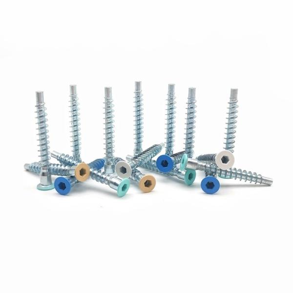 Quality Countersunk Thread Straight Repair Cabinet Screw Hexagonal Self Tapping Roller wholesale