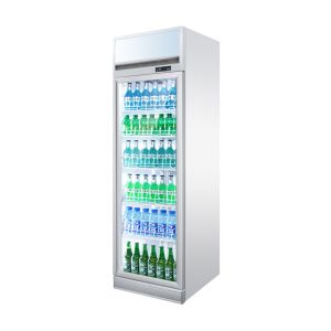 China Refrigeration Single Glass Door Vertical Beverage Refrigerator on sale