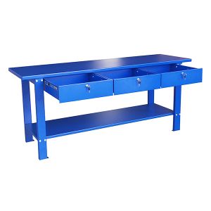 3 Lockable Drawers 1 Shelf 2000mm Heavy Duty Workbench