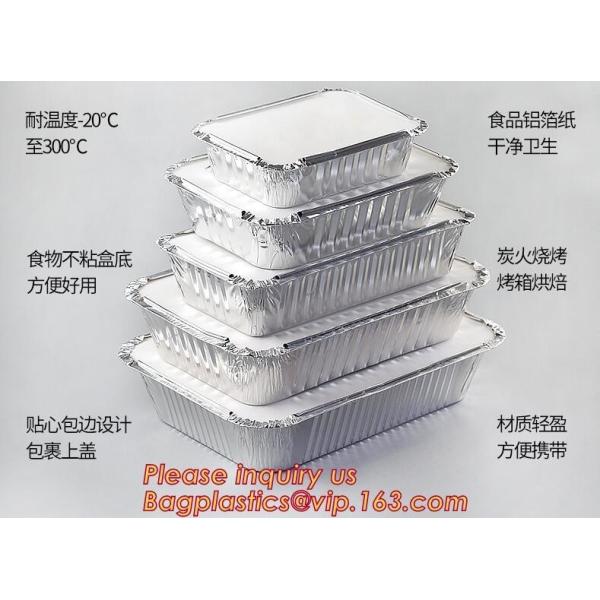 Quality With paper lids clear lids FDA certificate food grade disposable 700 1000ml 1200ml 7" 8" 9" aluminum foil food BAGEASE wholesale
