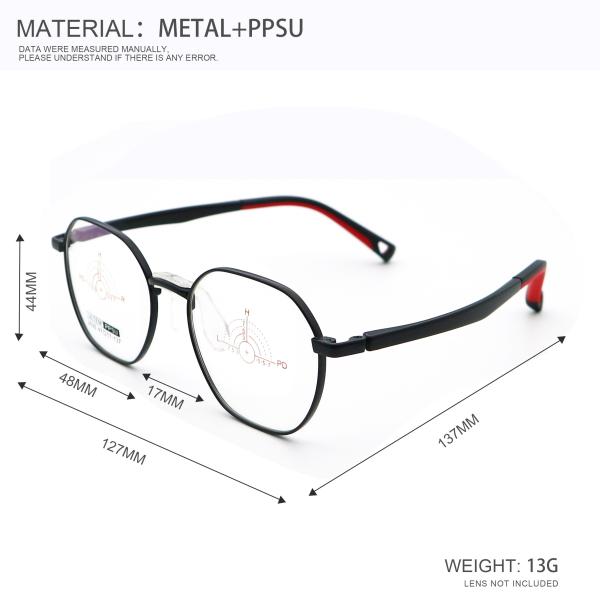 High Toughness Colorful Kids Metal And PPSU Eyeglasses LF 2535
