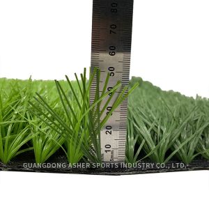 PU Backing Artificial Football Turf , Artificial Soccer Pitch 60mm Height