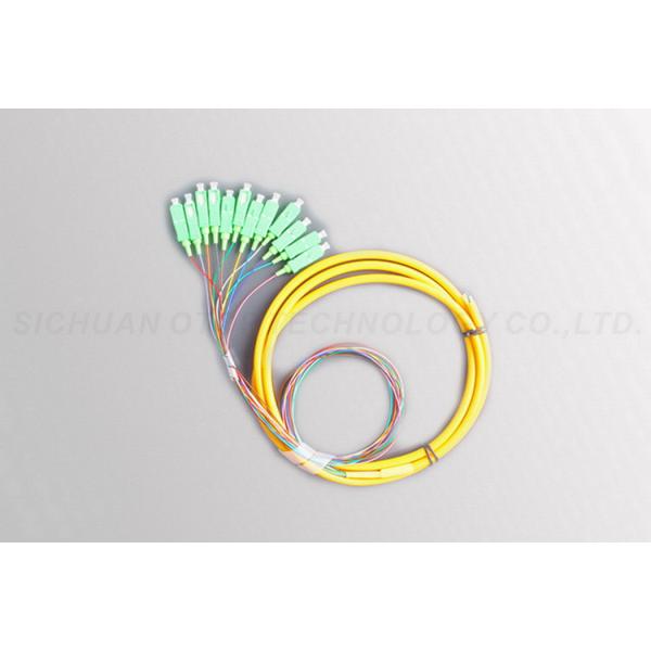 12 Color Sc Apc Pigtail SC / APC Bundle 0.9mm Cable Diameter ISO9001 Certificati
