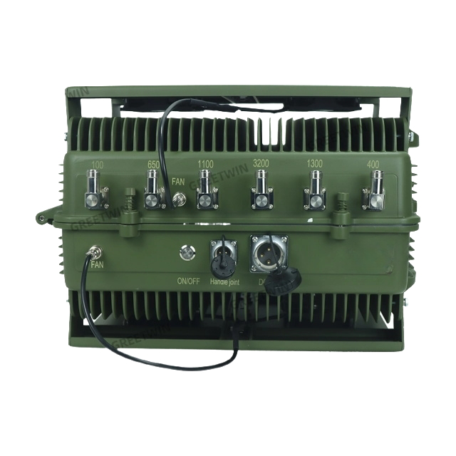 High Power 590W 12 Band Anti Drone System with 0.5-1KM Range UAV Jammer for