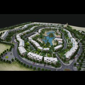 Famous Village Buildings CNC Architecture Model Egypt 1/500 White Bay