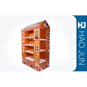 Advertising POP Cardboard Display Four Sides With Varnishing / Gloss Surface