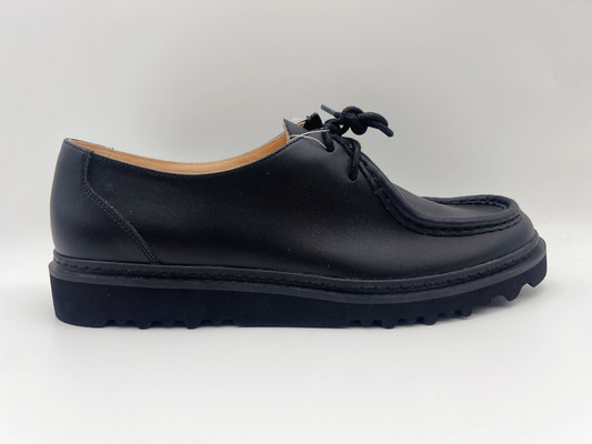 Quality Sophisticated Black Flat Loafer Shoes With EVA Insole Material wholesale