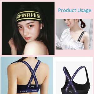 Custom Concave Weave Jacquard Printed Webbing Straps Elastic Webbing Band