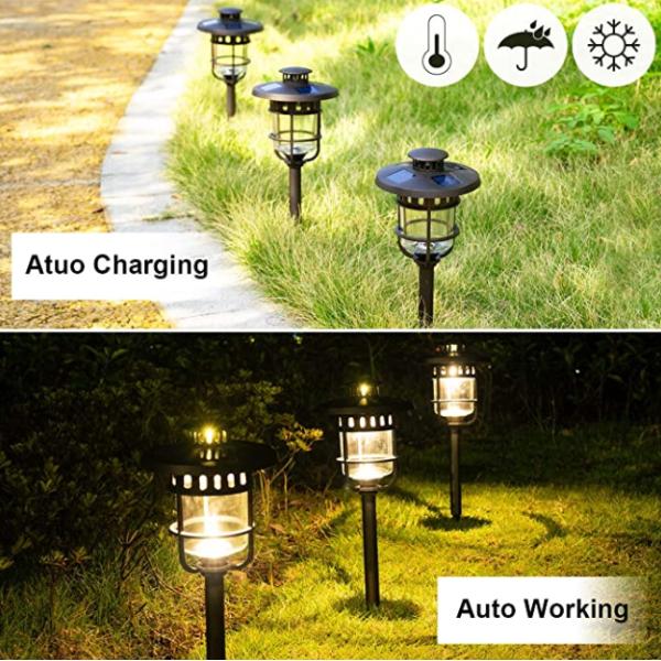 5.9 * 17.7 '' 1.20Volt Waterproof LED Solar Garden Lights