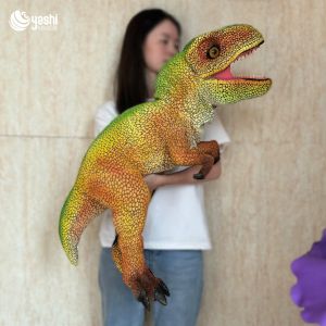 Multi Layer Silicone Dinosaur Hand Puppet Rust Proof Customizable