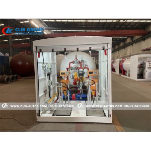 20cbm 10T LPG Skid Station With Cylinder Filling Scales And Flow Meter