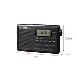Frequency Display Rechargeable FM Radio 230g Usb Multi Function With AUX Jack