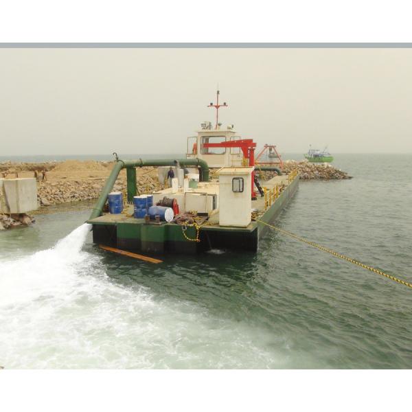 43.5m Dredger Length 700 Cbm/H Sand Mining Dredge With Cummins Engines 1.5km Discharging Distance