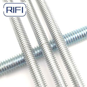 DIN Electro Galvanized Threaded Rod G.I. 3/8 X 10″ For Fixing Pipes And Channels