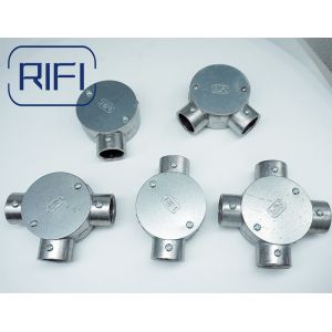 3/4" Aluminum Die Cast EMT Round Box Set Screw Type EMT Junction Box