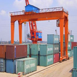 U Type 50T Double Beam Hook Gantry Crane Working Class A6