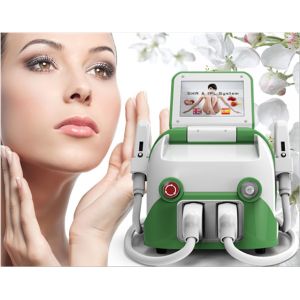 Cheap Portable ipl and shr machine for hair removal and skin rejuvenation with 2 treatment heads for sale