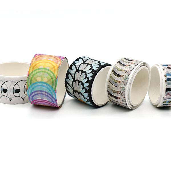 No Residue Writable CMYK Printed Die Cut Washi Tape