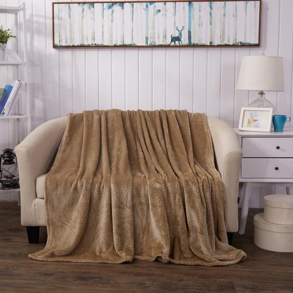 Luxurious Adult Soft Coral Fleece Blanket Jacquard Breathable Coral Plush