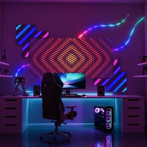 Cheap Adjustable Brightness RGBIC LED Lights With Music Sync And Timer WiFi Bluetooth for sale