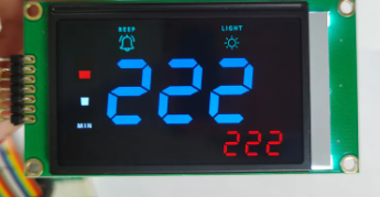 Cheap Customized VA LCD Display with Blue Digits 7 Segment Screen for sale