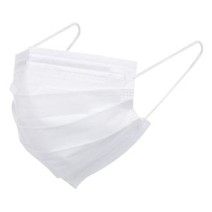 pure white color Non woven disposable face mask 3 ply layer disposable Face Mask