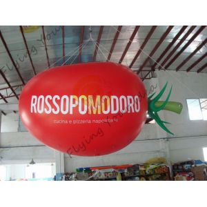 Cheap 4m Long Plum Tomato Shaped Balloons For Haning / Pop Display / Event Show for sale