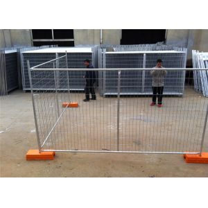 China Galvanized Temporary Fence Panels 2.1m*3.5m with brace OD32mm*1.5mm Mesh 60mm*150mm*4.00MM hdg 42 microns /300 gram/SQM on sale