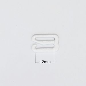 White Eco Friendly Nylon Coated Metal Bra Hooks 12mm