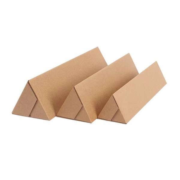 Long Item Shipping Boxes Space Saving Triangular Corrugated Packaging Ideal For Broom Mops Umbrellas