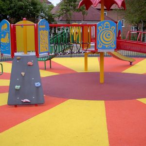 Environmental Playground Wetpouring Surface Chips Epdm Rubber Granules Red Color