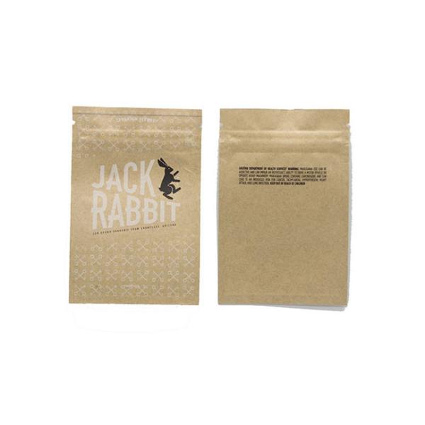 Paper Kraft Bag Stand up Zipper Kraft Paper Pouch Waterproof Zipper Sealed Resealable