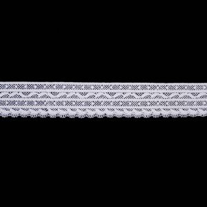 KJ20057 White Fancy Crafts 3.2cm Embroidery Lace Trim