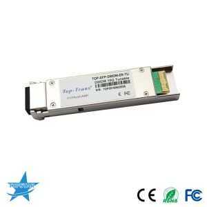 50GHz Laser DWDM Sfp Transceivers Tunable 10GBASE-ZR 80km Optical Fiber
