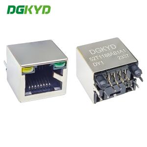 Cheap DGKYD52T1188AB1A1DY1 8P8C RJ45 Connector 180° Vertical Interface Without Light Strip Shielding Connector Empty Package for sale