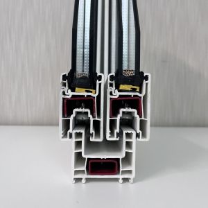 GKBM 62 Sereis UPVC Sliding Window Extrusion Profiles Structural Components