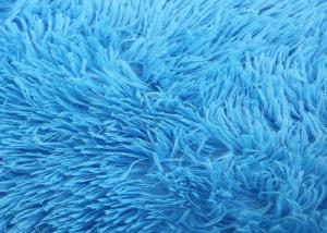 Cheap 61x91cm polyester fibers  blue  color floor carpet long hair shaggy  soft  fur rugs for sale