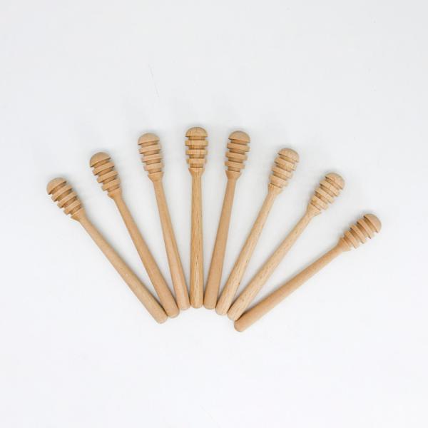 Quality Customized Logo Varnished Wooden Muddler Collectible Honey Muddler Stirrer wholesale